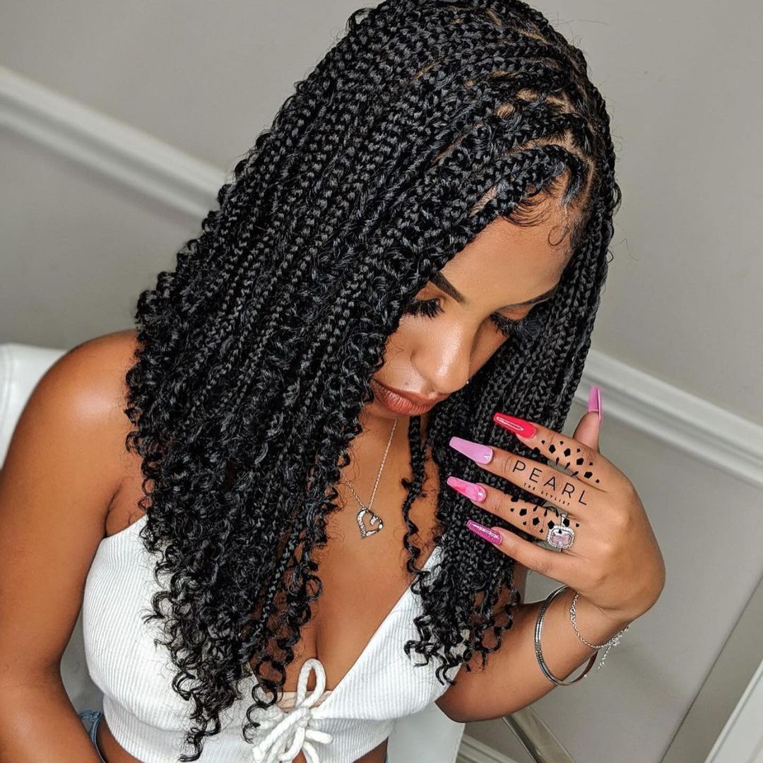 How can you preserve the curly ends of boho braids from frizzing