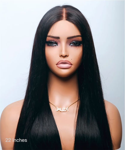 straight black human hair wig