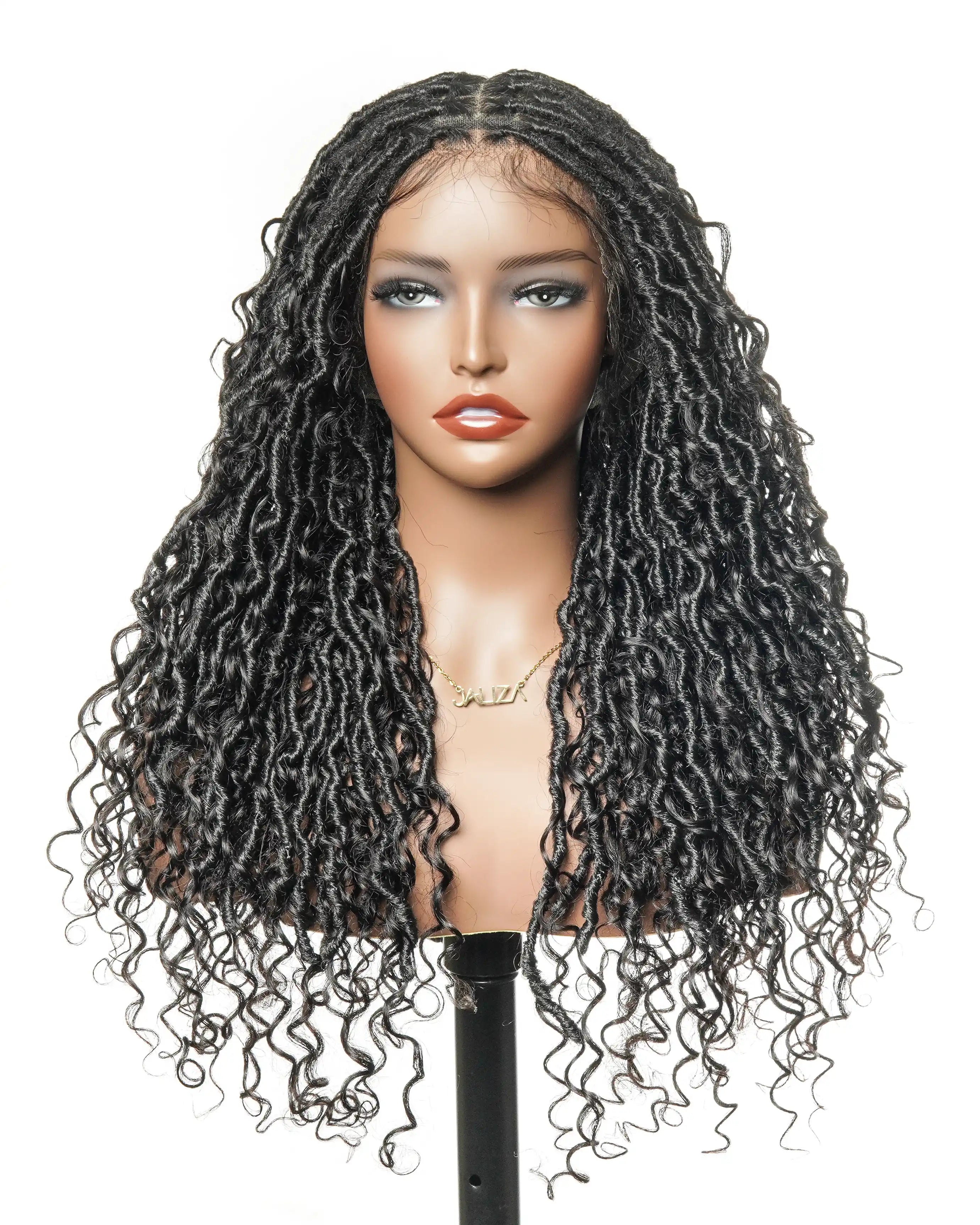 Full Density Salon-level Human Hair Curls HD Full Lace Boho Locs Wig 100 Strands