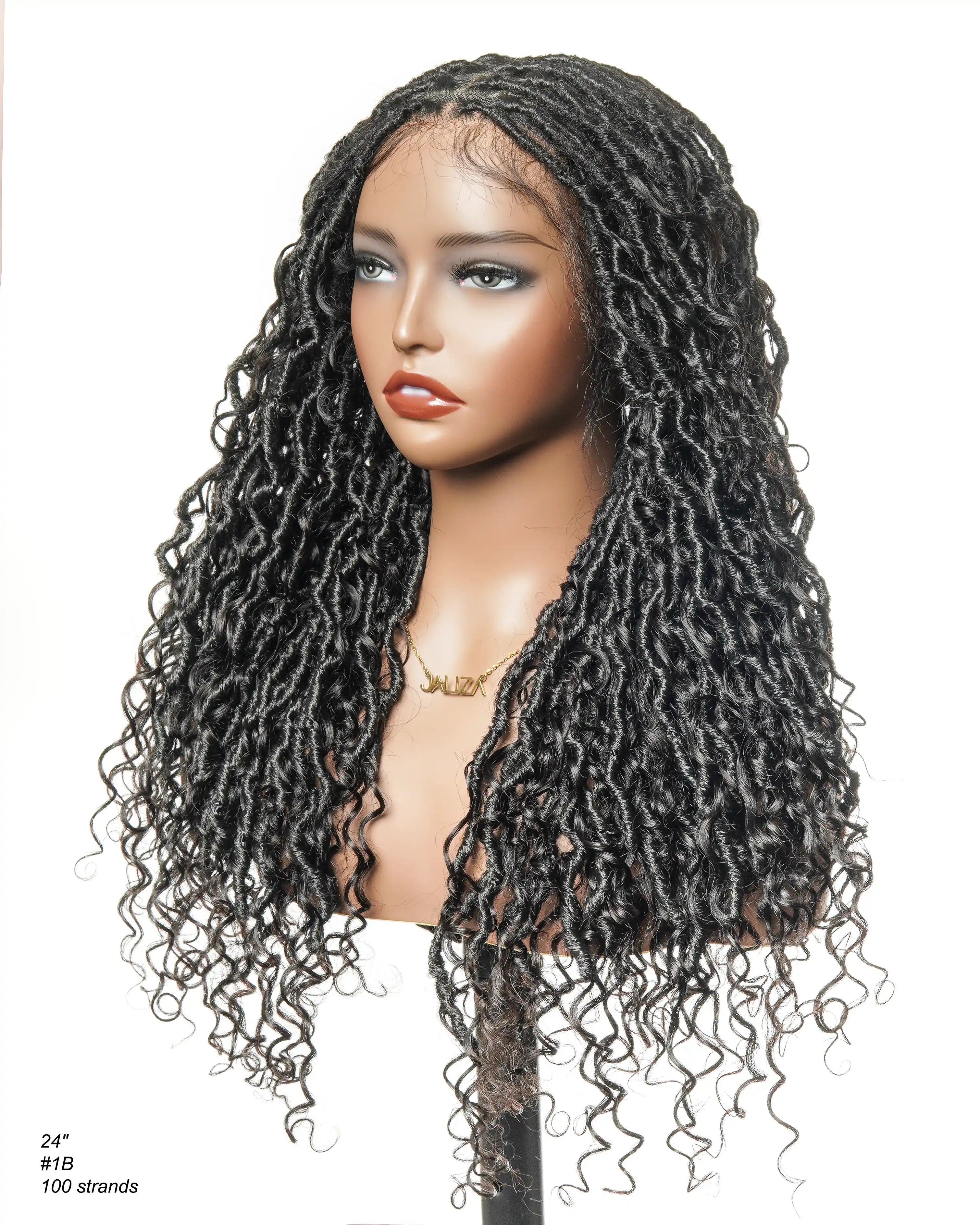 Full Density Salon-level Human Hair Curls HD Full Lace Boho Locs Wig 100 Strands