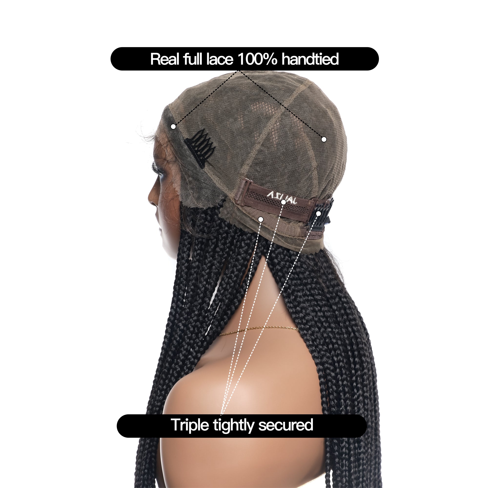 Lightweight Knotless HD Lace Box Braided Wig