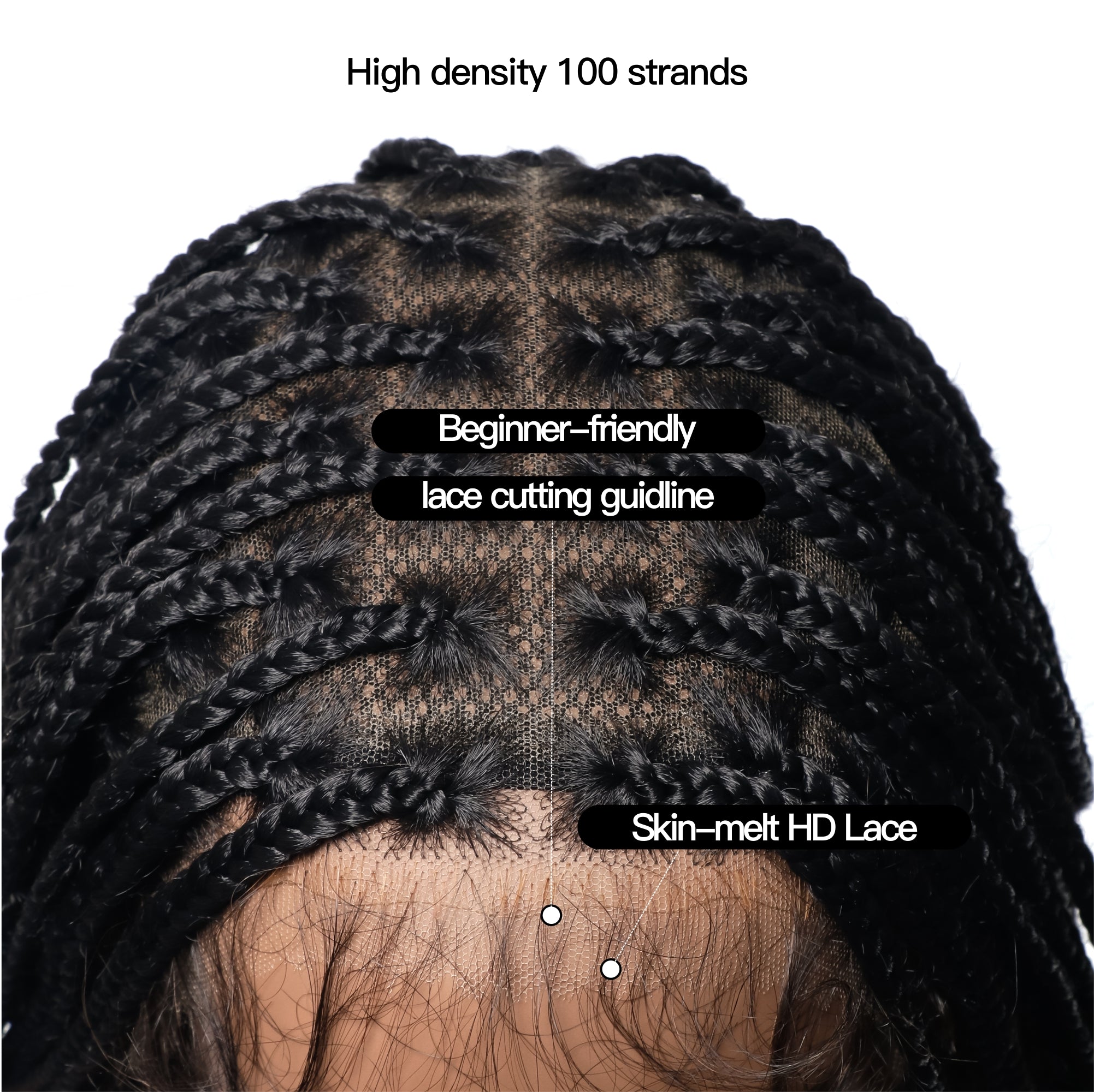 Lightweight Knotless HD Lace Box Braided Wig