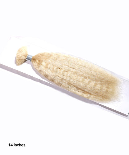 Blond 613 Bulk Hair Extensions 100% Virgin Human Braiding Hair