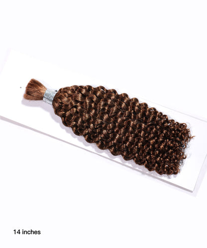 Brown #30 Bulk Hair Extensions 100% Virgin Human Braiding Hair