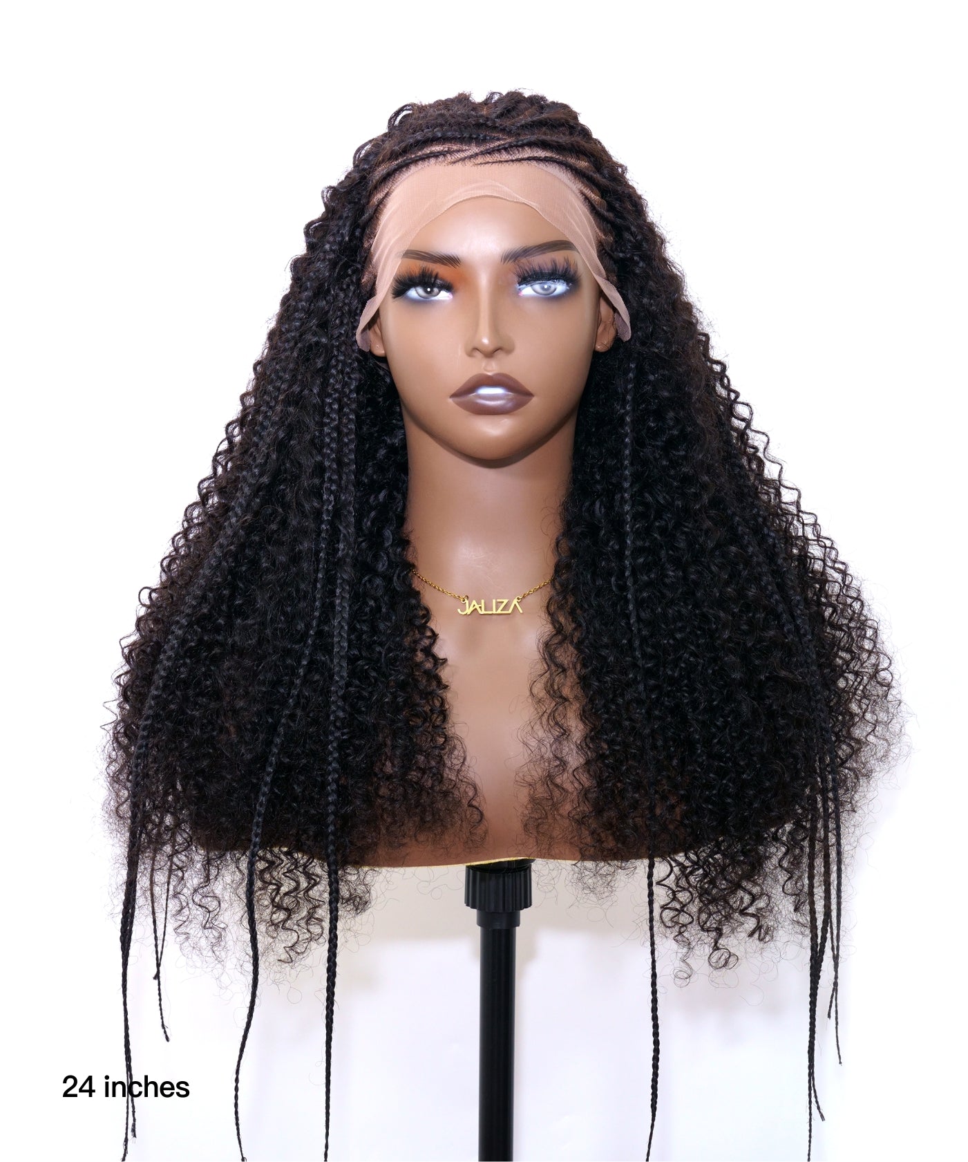 Extra Full Pre bleached Human Hair Lace Braided Cornrow Style Braided Wig(Made to order, ships in 1-2 weeks)