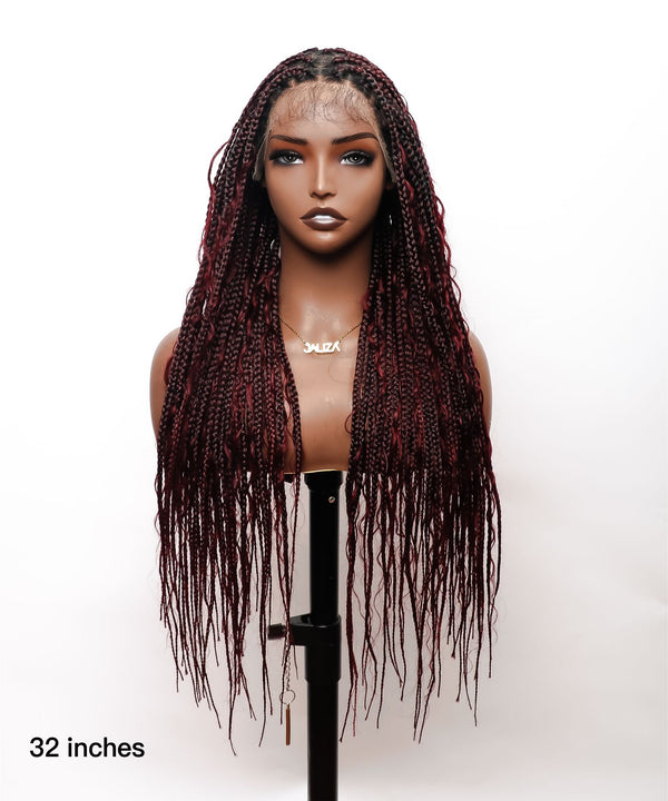 Braided Box Wigs with Boho Curls 2