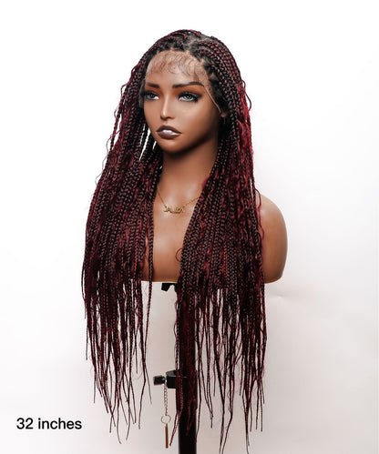 Braided Box Wigs with Boho Curls 1