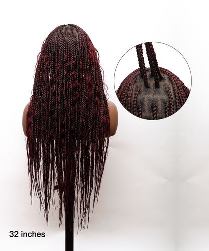 Braided Box Wigs with Boho Curls 3