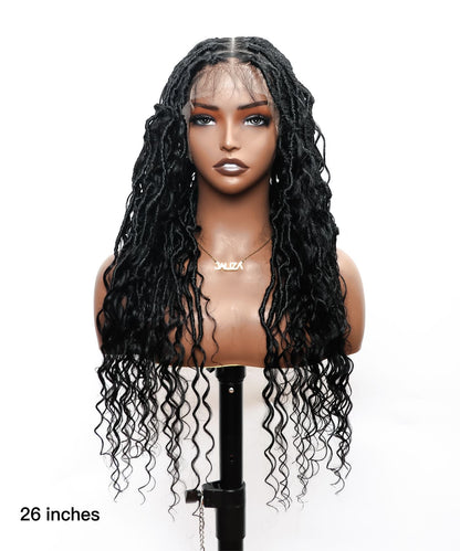 Boho Curls Braided Locs Wig