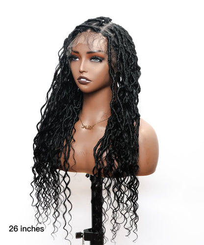 Boho Curls Braided Locs Wig 3