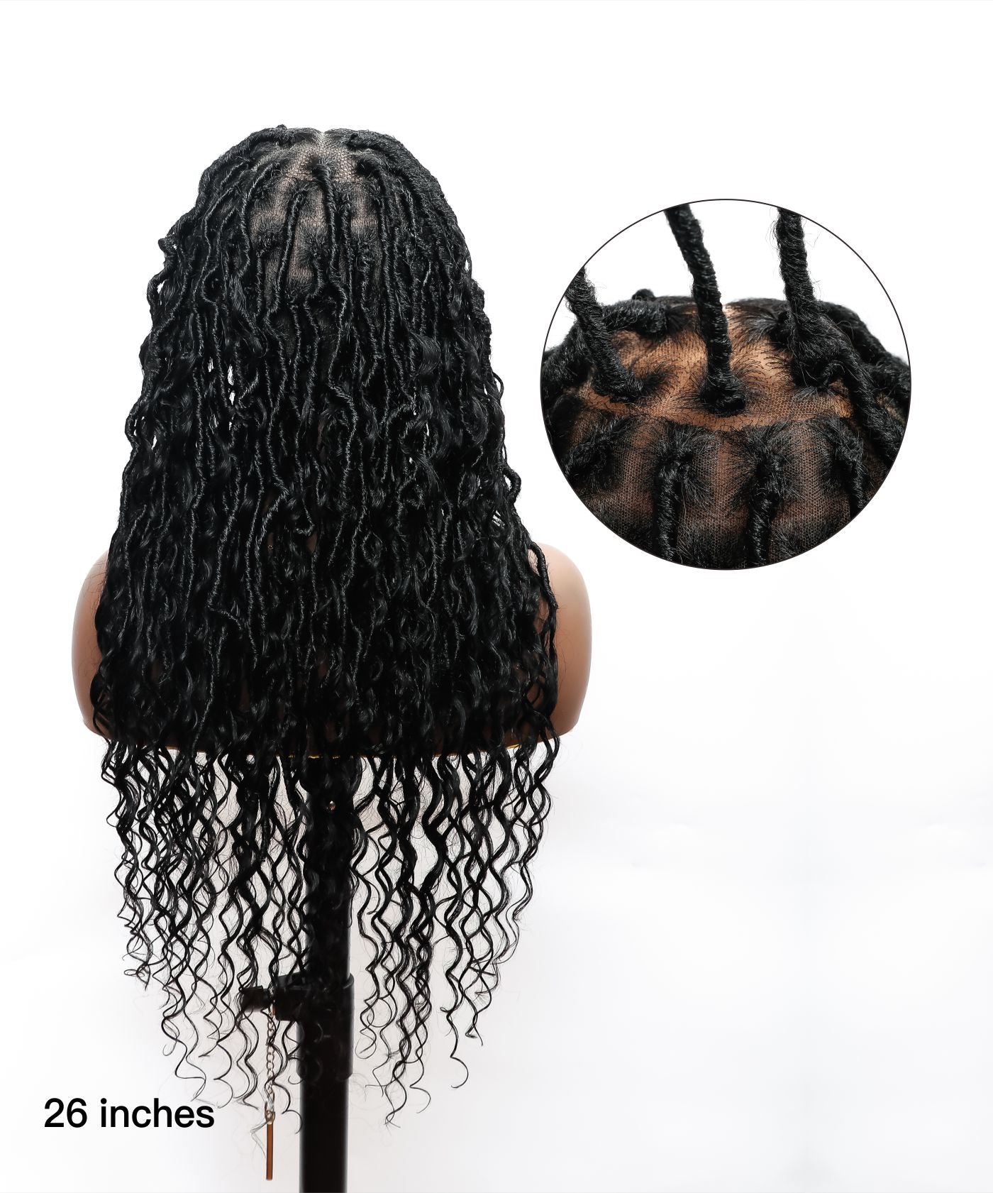 Boho Curls Braided Locs Wig 1