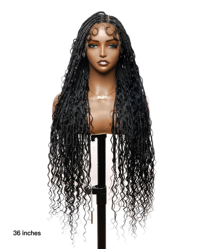 Tangleless 36" HD Lace Boho Box Braided Wig