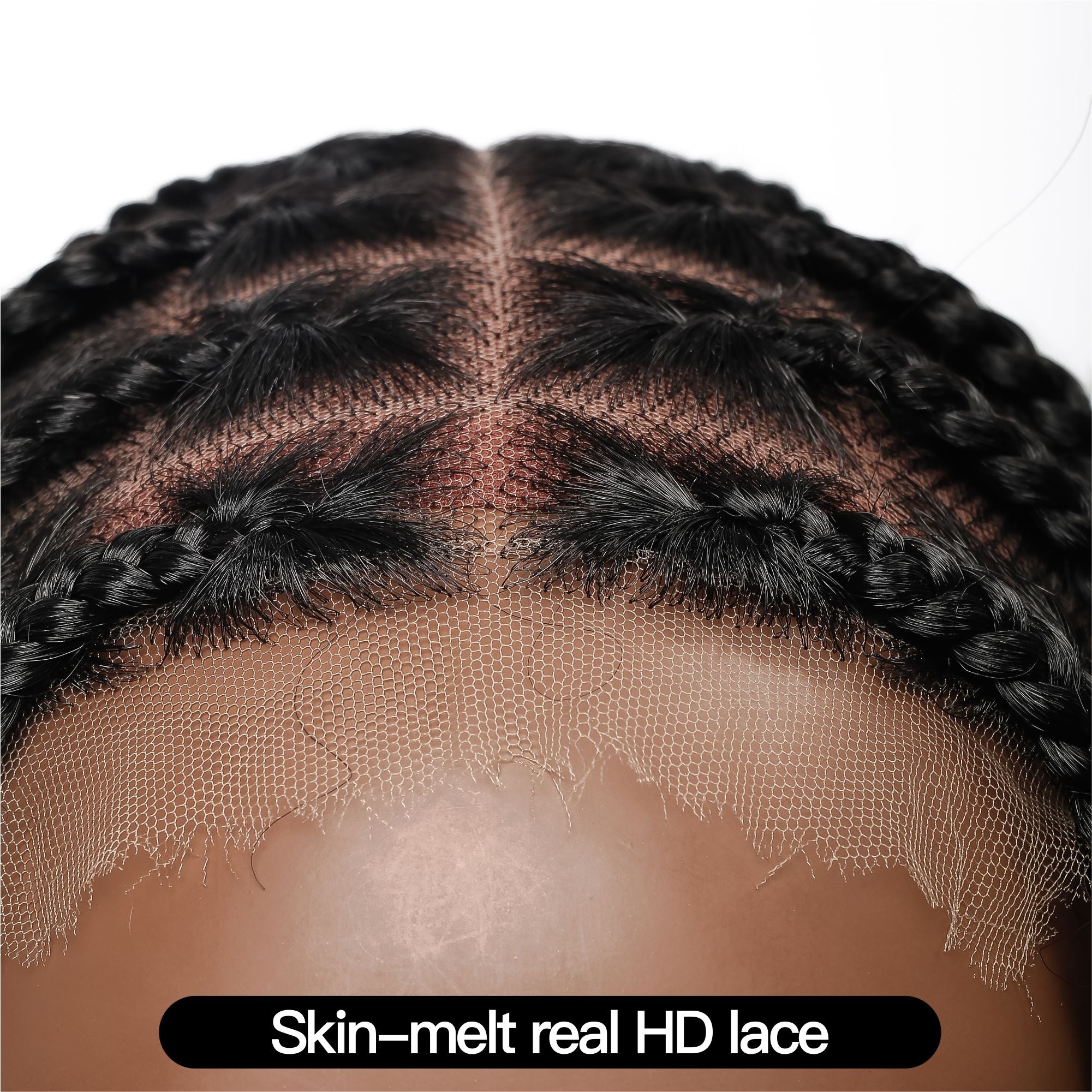 Glueless Knotless Box Braided Wig 24" 5x7 HD Lace 79 Strands - No Baby Hair