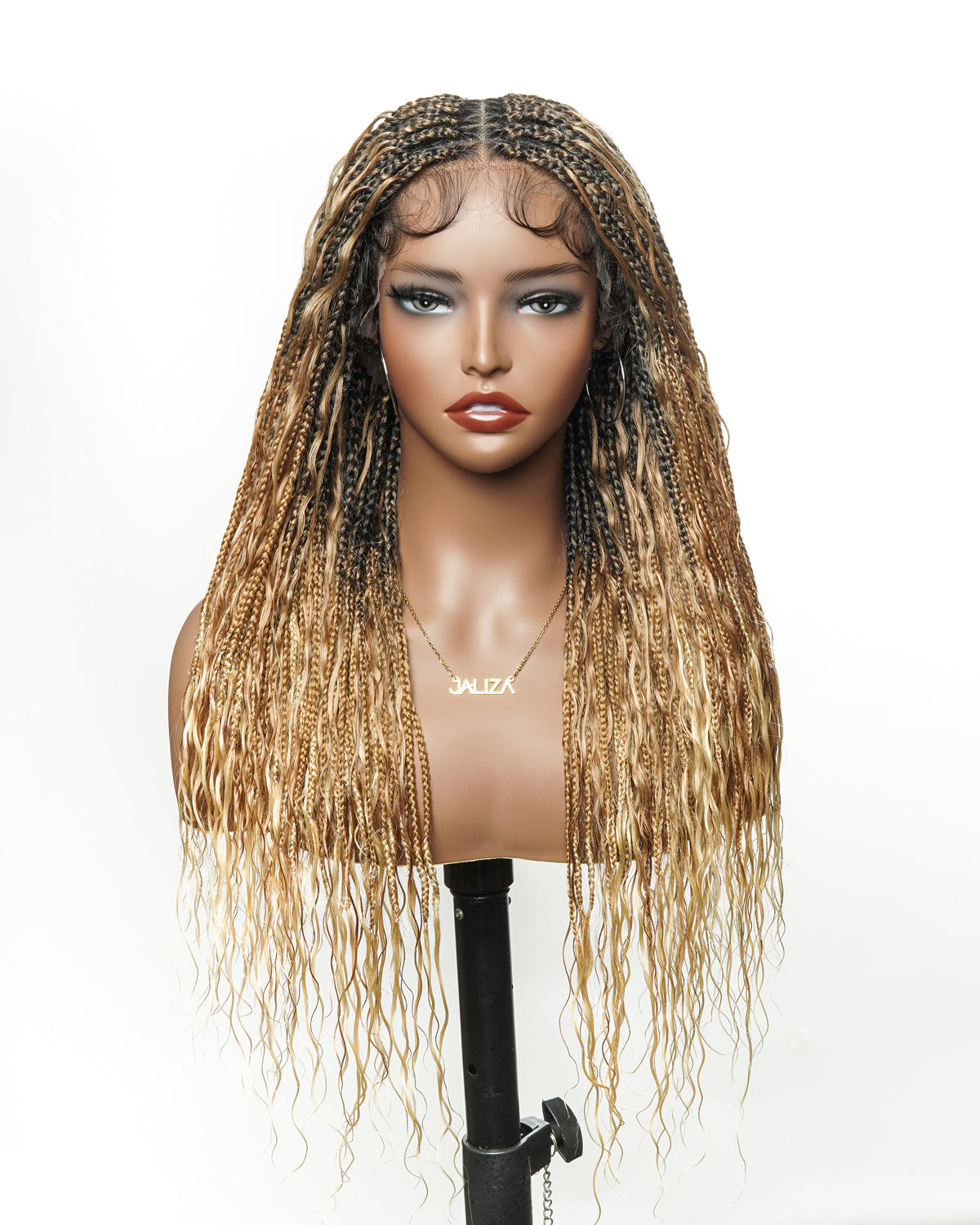 24 inch boho braided wig for black women