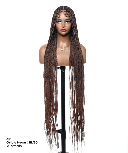 Lightweight Knotless HD Lace Box Braided Wig