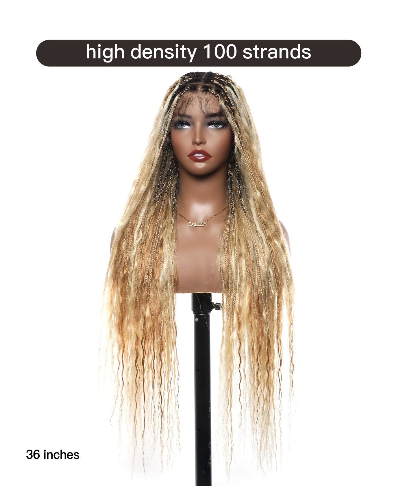 Wet & Wavy 27/613 Pre Bleached Weightless Tangleless 36" Knotless Super Boho Box Braided Wig