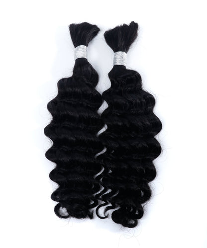 Bulk Hair Virgin Human Braiding Hair (1 Packing 2 Bundles/100g)