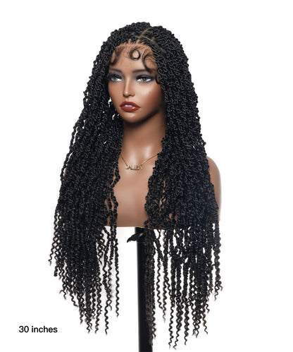 Super Lightweight Passion Twist 28" HD Full Lace Braided Wig 100 Strands