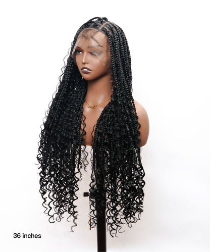 Boho Style Knotless Box Braided Wig 4