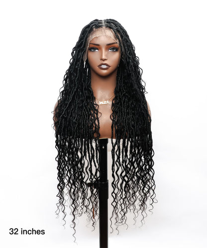 Boho Curls Braided Locs Wig 4