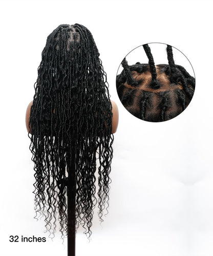 Boho Curls Braided Locs Wig 7