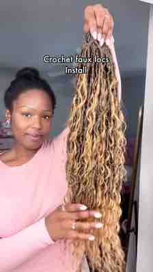 Crochet Boho Box Braids With Human Hair Curls 24"(2 pieces curls)