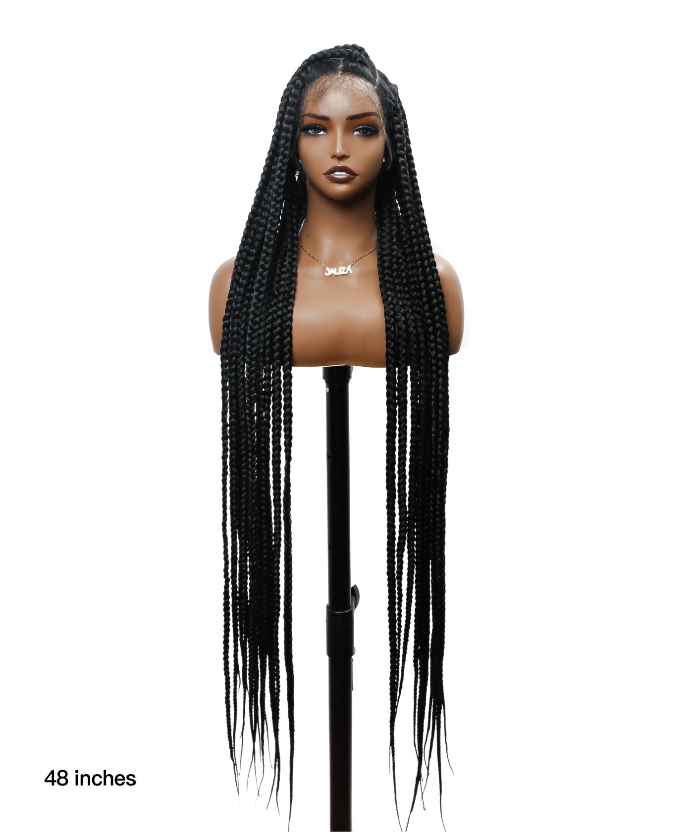 Knotless Jumbo Box HD Lace Full Hand-tied Braided Wig 48 Inches 24 Strands - Human Baby Hair