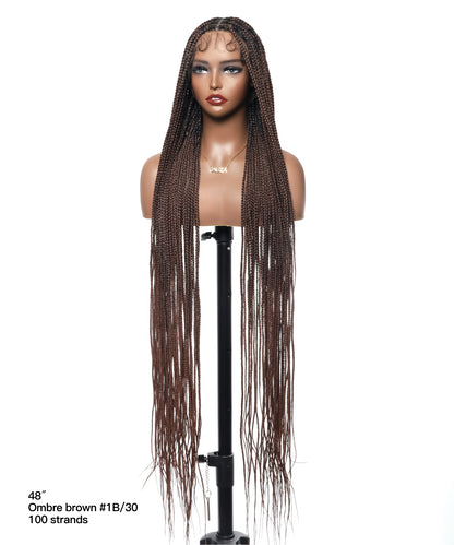 Lightweight Knotless HD Lace Box Braided Wig