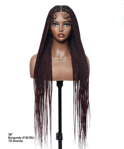 Lightweight Knotless HD Lace Box Braided Wig