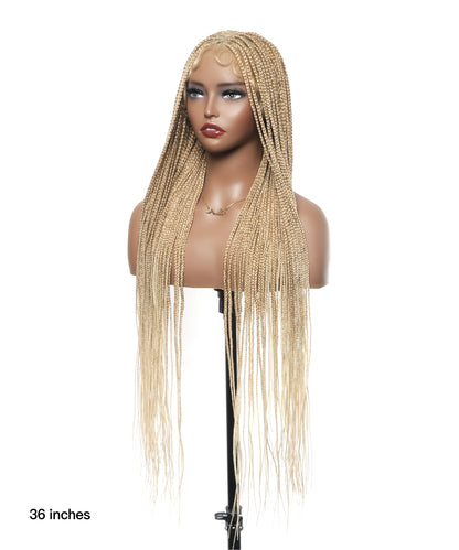 HD Lace Knotless Box Braided Wig Color #613