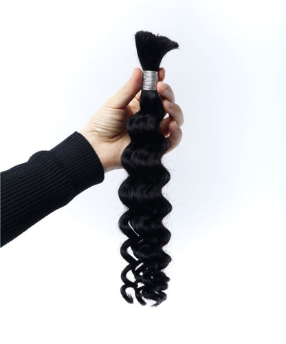 Bulk Hair Virgin Human Braiding Hair (1 Packing 2 Bundles/100g)