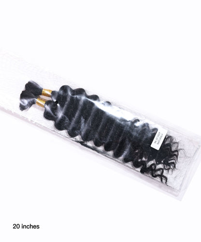 Natural Black 1B# Bulk Hair Extensions for Braiding