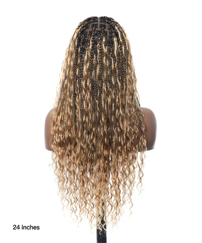 Tangleless Human Hair curls Full Hand Tied HD Lace 24