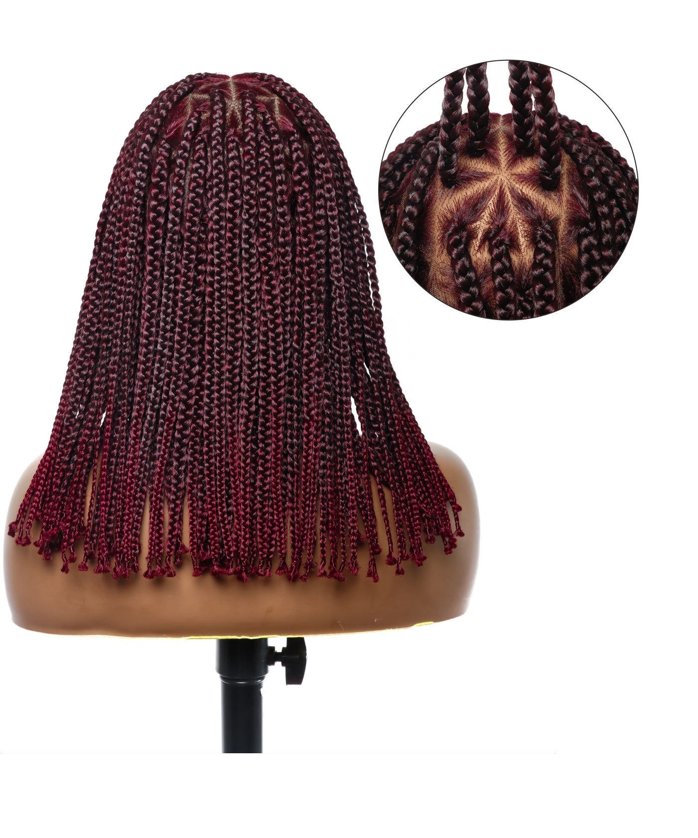 triangle base 14 inches 102 strands burgundy