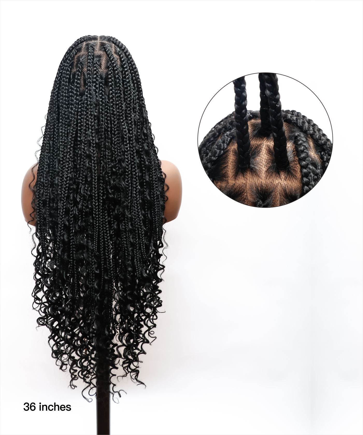 Boho Style Knotless Box Braided Wig 1