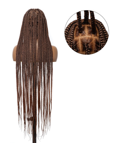 ombre brown square base box braids