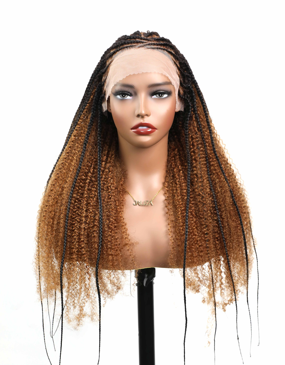 Extra Full Pre bleached Human Hair Lace Braided Cornrow Style Braided Wig