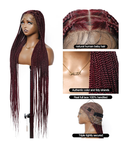 46" Knotless Large Box Braided Wig 47 Strands