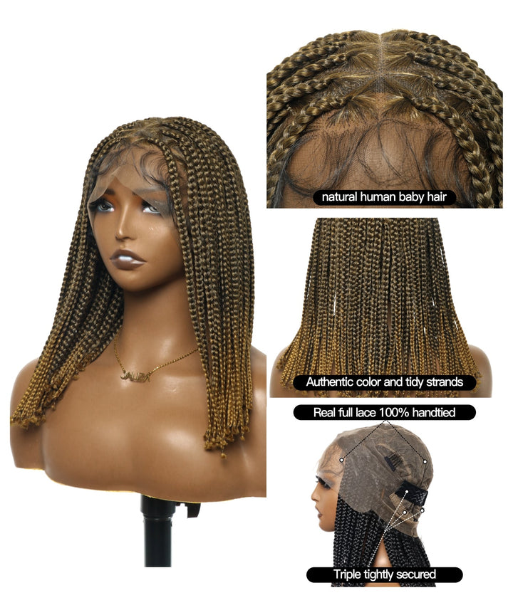 14 inches box braided wig