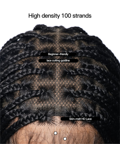 Lightweight Knotless HD Lace Box Braided Wig