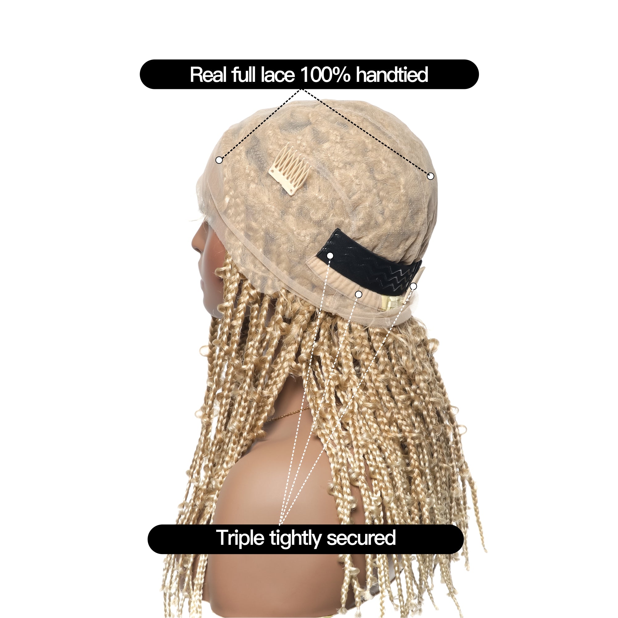 Butterfly Style Knotless Box Braided Wig Color #27/613