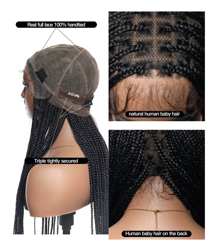 Lightweight Knotless HD Lace Box Braided Wig