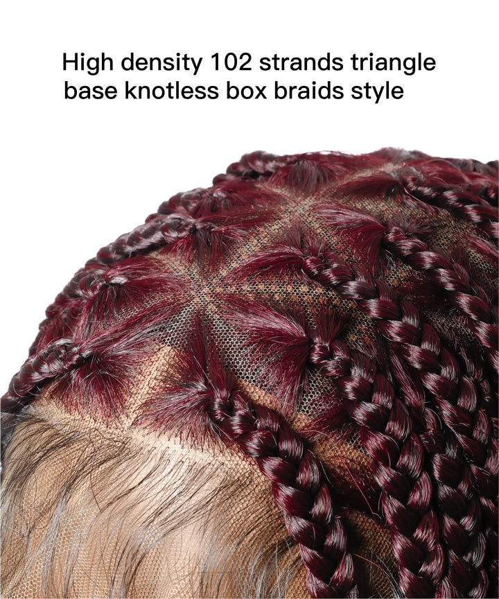 102 strands triangle base knotless