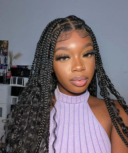 Medium Knotless Boho Box Braids - JALIZA