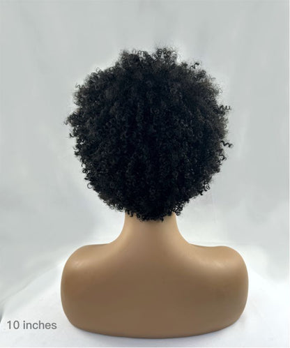 Jaliza Bobrina Perruque de cheveux humains sans colle Bob Afro Bouclée