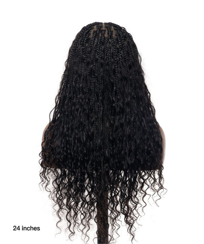 Tangleless Human Hair curls Full Hand Tied HD Lace 24