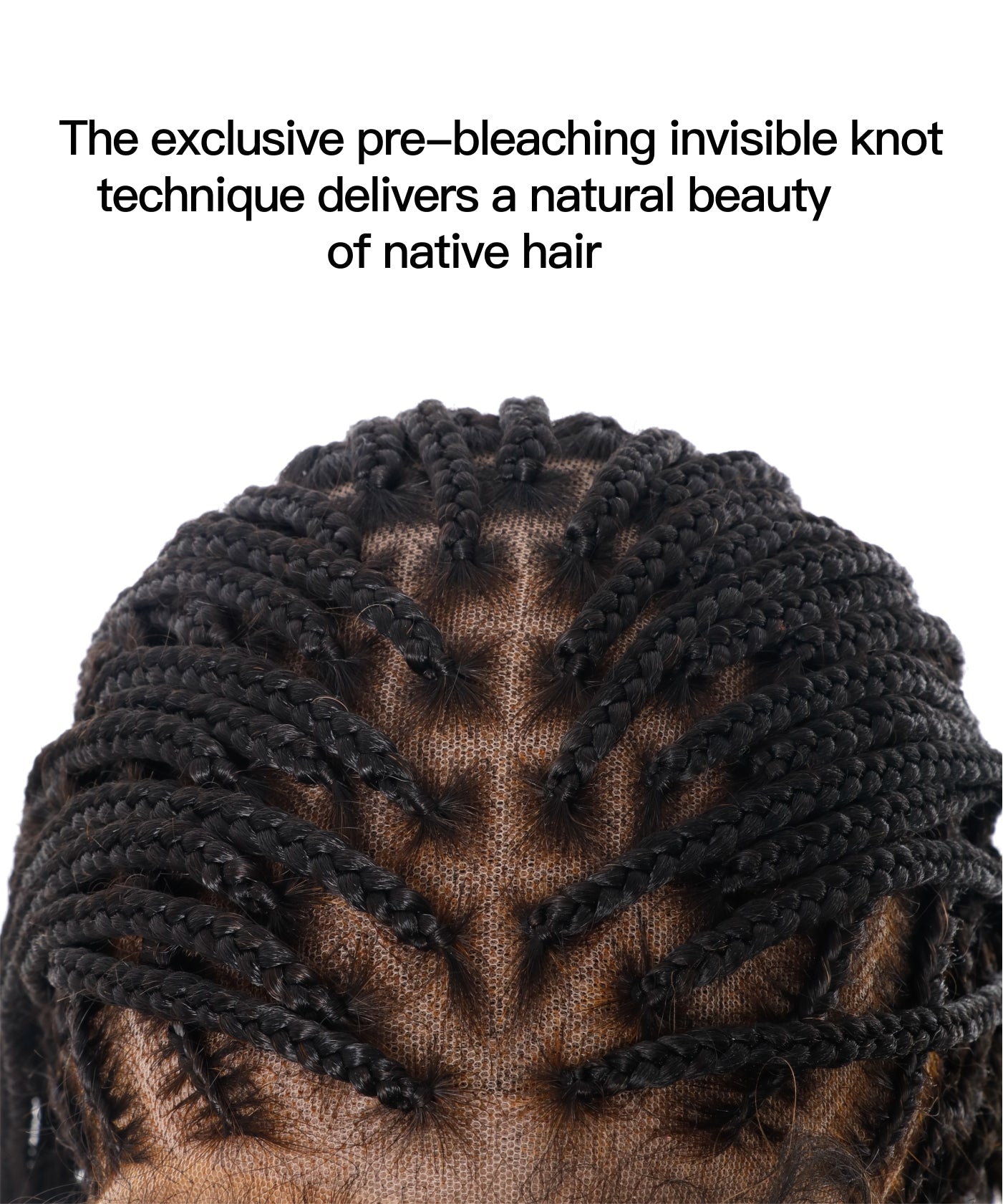 Pre Bleached Human Hair Lace Box Mix Cornrow Human Hair Boho Curls Tangleless Braided Wig 79 Strands