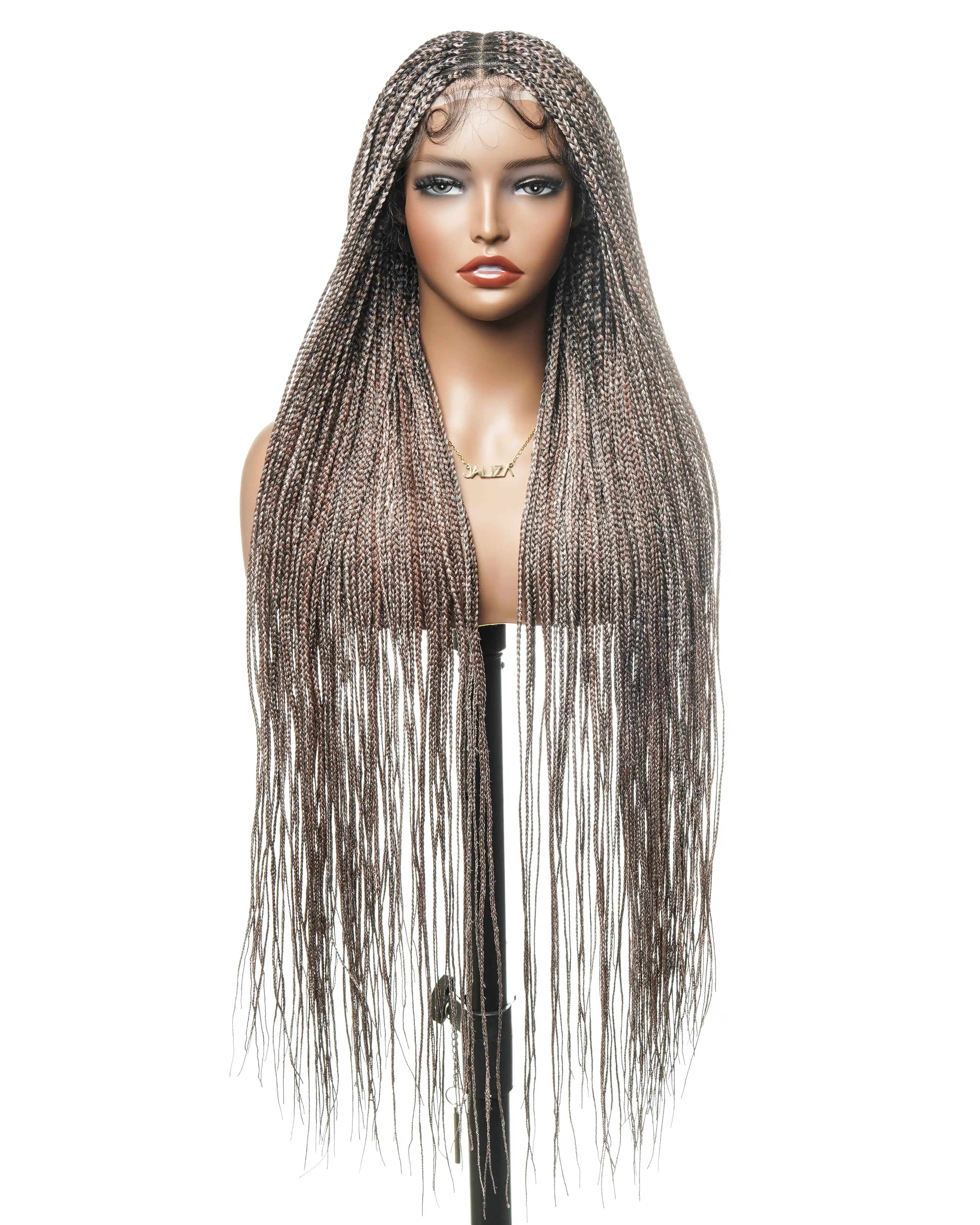 HD Full Lace Knotless Micro Box Braided Wig 36" 200 Strands