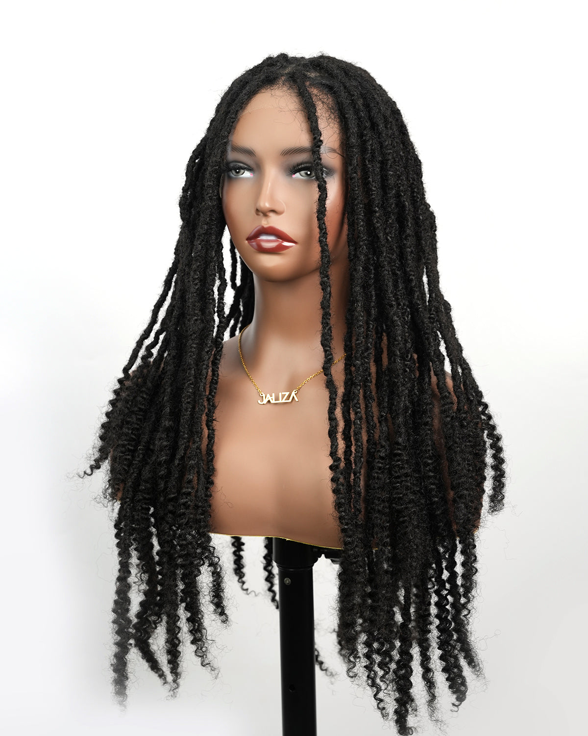 Salon level 100 Human Hair HD Pre Bleached Full Lace Dreadlock Wig 24 80 Strands