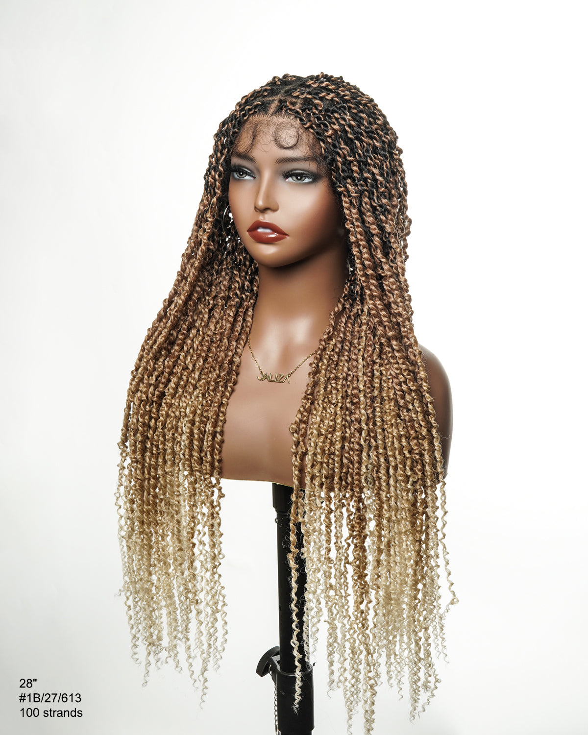 Super Lightweight Passion Twist 28“ HD Full Lace Braided Wig 100 Strands